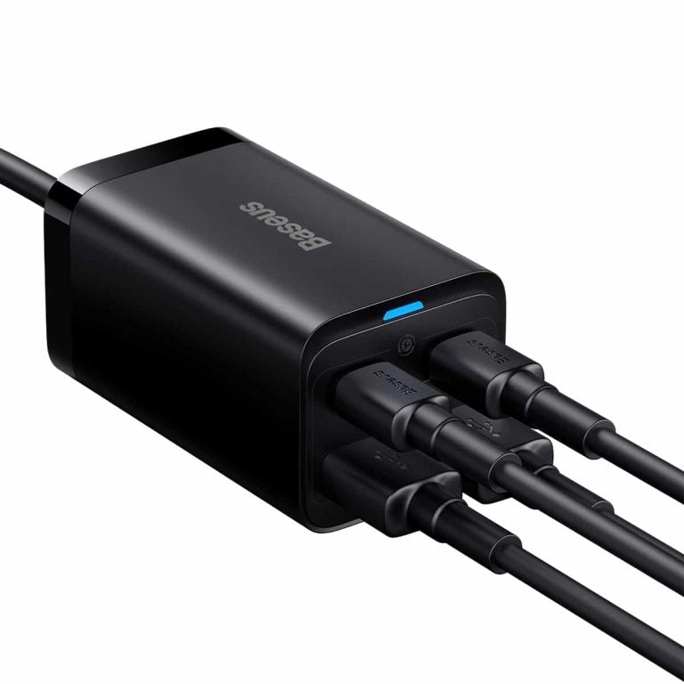 Caricabatterie Stazione Baseus GaN3 Pro, 65W, 3A, 2 x USB-A - 2 x USB-C, Nero CCGP040101