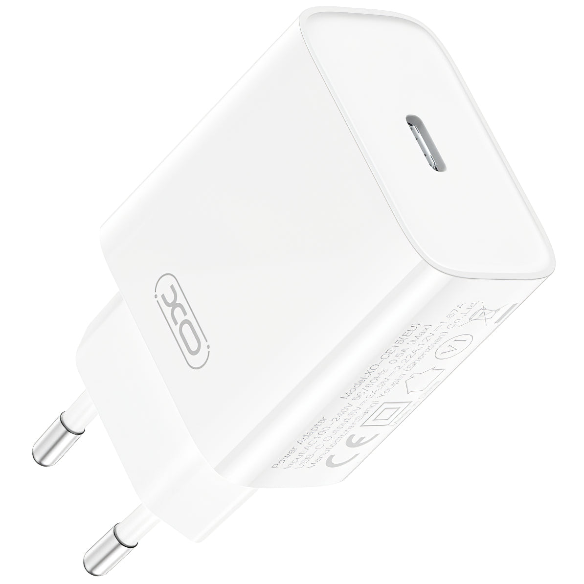 Caricabatterie da Rete con Cavo USB-C XO Design CE15, 20W, 3A, 1 x USB-C, Bianco
