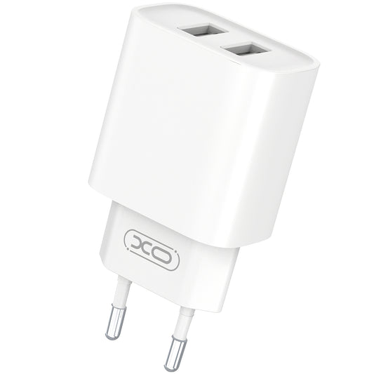 XO Design XO Design BPCE02C Caricatore di rete con cavo USB-C, 10,5W, 2,1A, 2 x USB-A, bianco