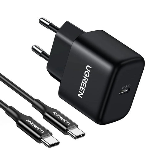 UGREEN CD250, 25W, 3A, 1 x USB-C, 1 x USB-C, Nero