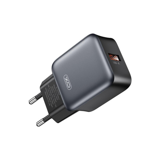 Caricabatterie da Rete con Cavo USB-C XO Design L152, 18W, 3A, 1 x USB-A, Nero