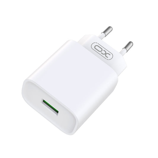 Caricabatterie da rete con cavo Lightning XO Design CE02D, 18W, 3A, 1 x USB-A, Bianco