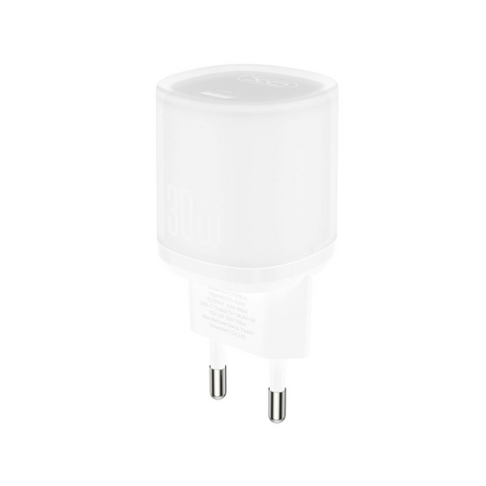 Caricabatterie Rete con Cavo USB-C XO Design L150, 30W, 3A, 1 x USB-C, Bianco