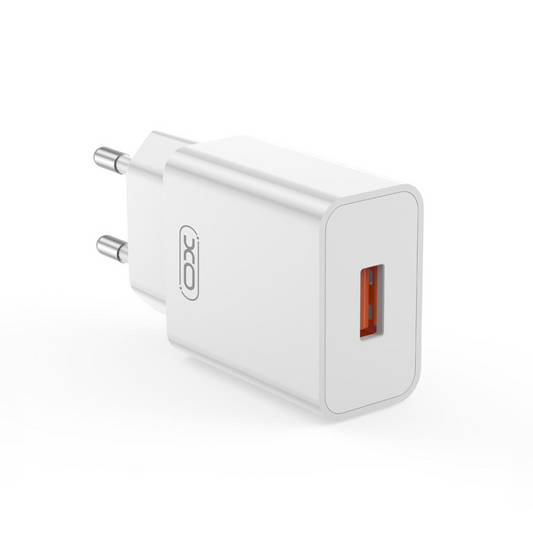 Caricatore da Rete con Cavo microUSB XO Design L127, 18W, 3A, 1 x USB-A, Bianco