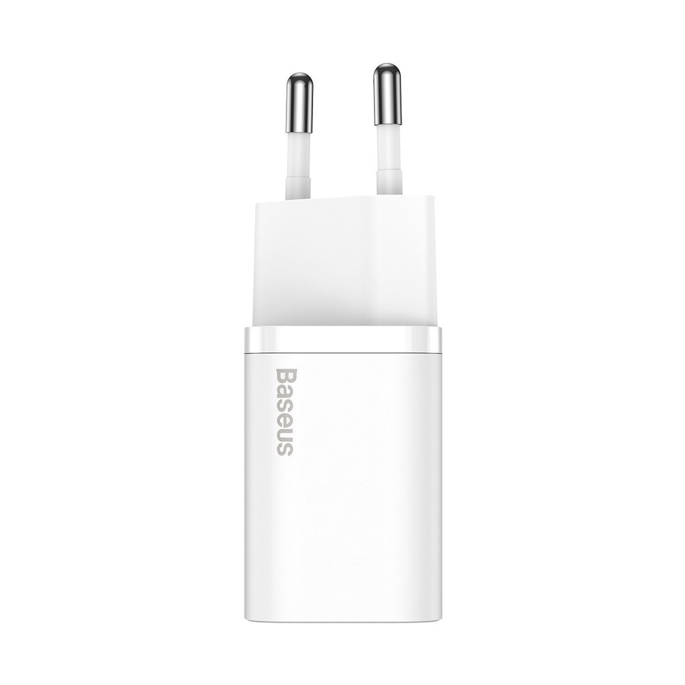 Caricatore di rete con cavo USB-C Baseus Super Si, 25W, 3A, 1 x USB-C, Bianco TZCCSUP-L02
