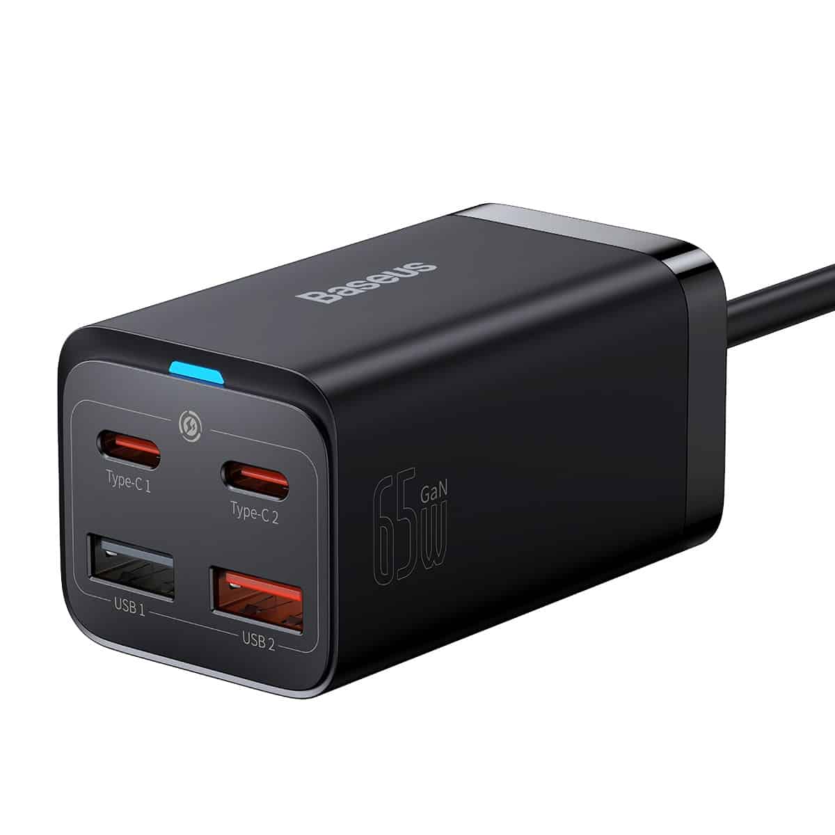 Caricabatterie Stazione Baseus GaN3 Pro, 65W, 3A, 2 x USB-A - 2 x USB-C, Nero CCGP040101