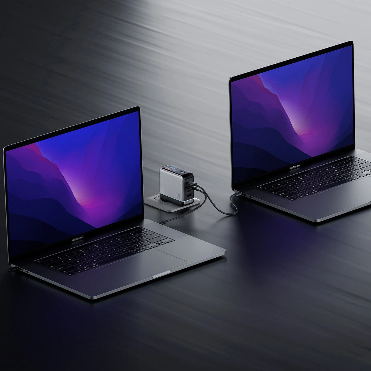Caricatore da rete con cavo USB-C Cuktech AD1204U Display, 120W, 6A, 1 x USB-A - 2 x USB-C, Argento