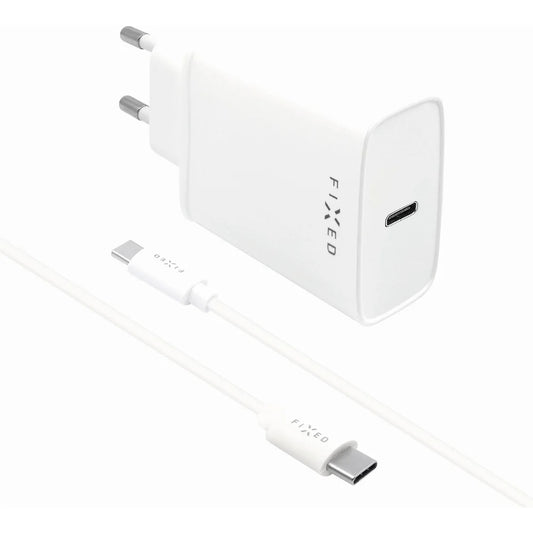 Caricabatterie Rete con Cavo USB-C Fixed, 20W, 3A, 1 x USB-C, Bianco