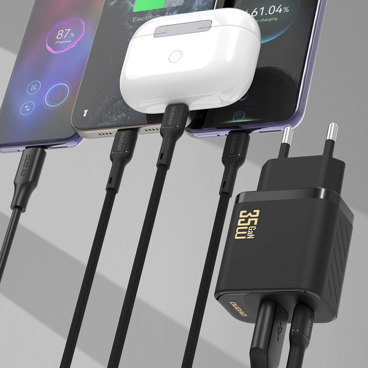 Caricatore da rete Dudao A27 Max, 35W, 1 x USB-A - 1 x USB-C, Nero