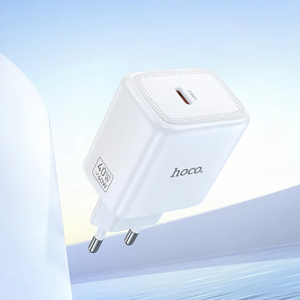 Caricatore da rete HOCO N83, 40W, 3A, 1 x USB-C, Bianco