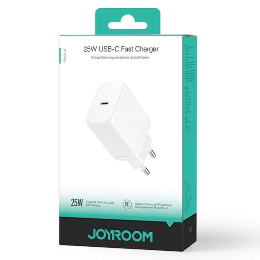 Joyroom Caricatore di rete JR-TCF11, 25W, 3A, 1 x USB-C, Bianco