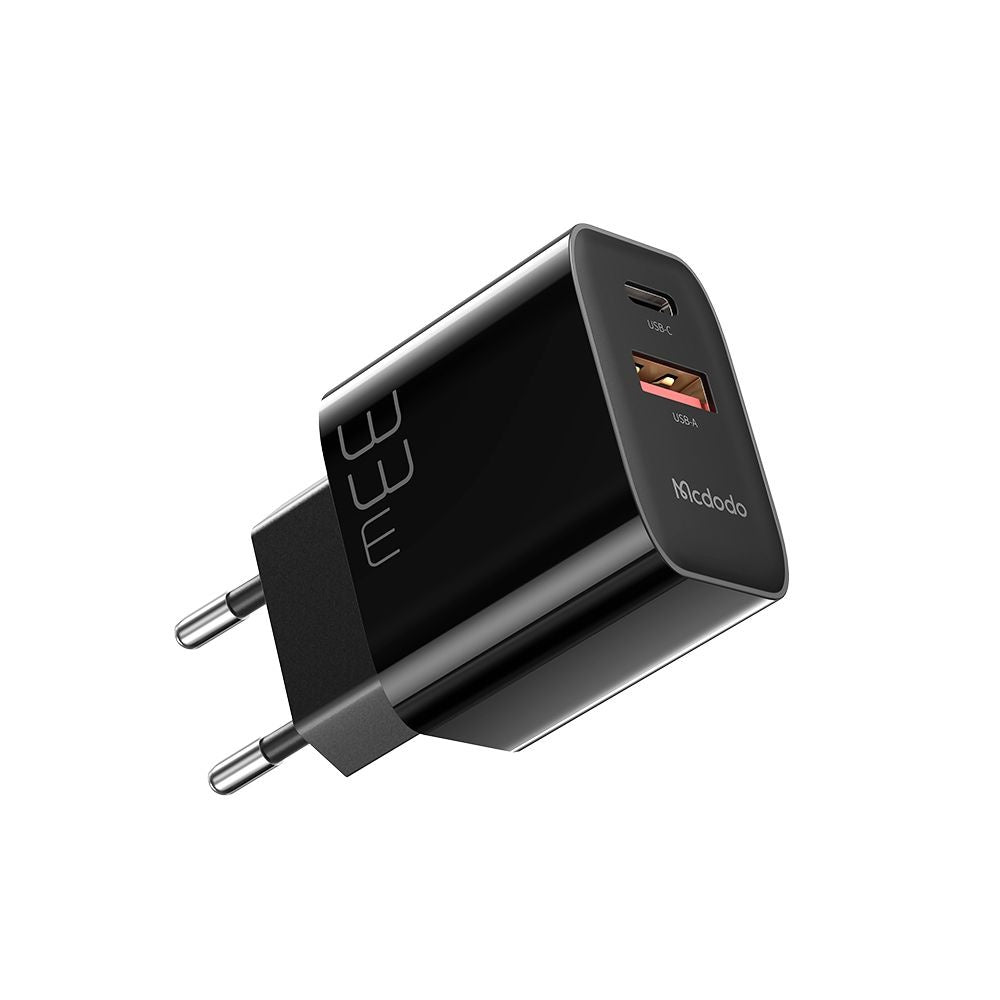 Caricabatterie Retea McDodo CH-0921, 33W, 3A, 1 x USB-A - 1 x USB-C, Nero