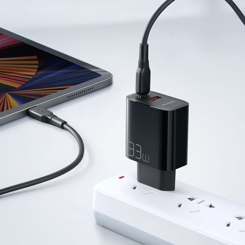 Caricabatterie Retea McDodo CH-0921, 33W, 3A, 1 x USB-A - 1 x USB-C, Nero