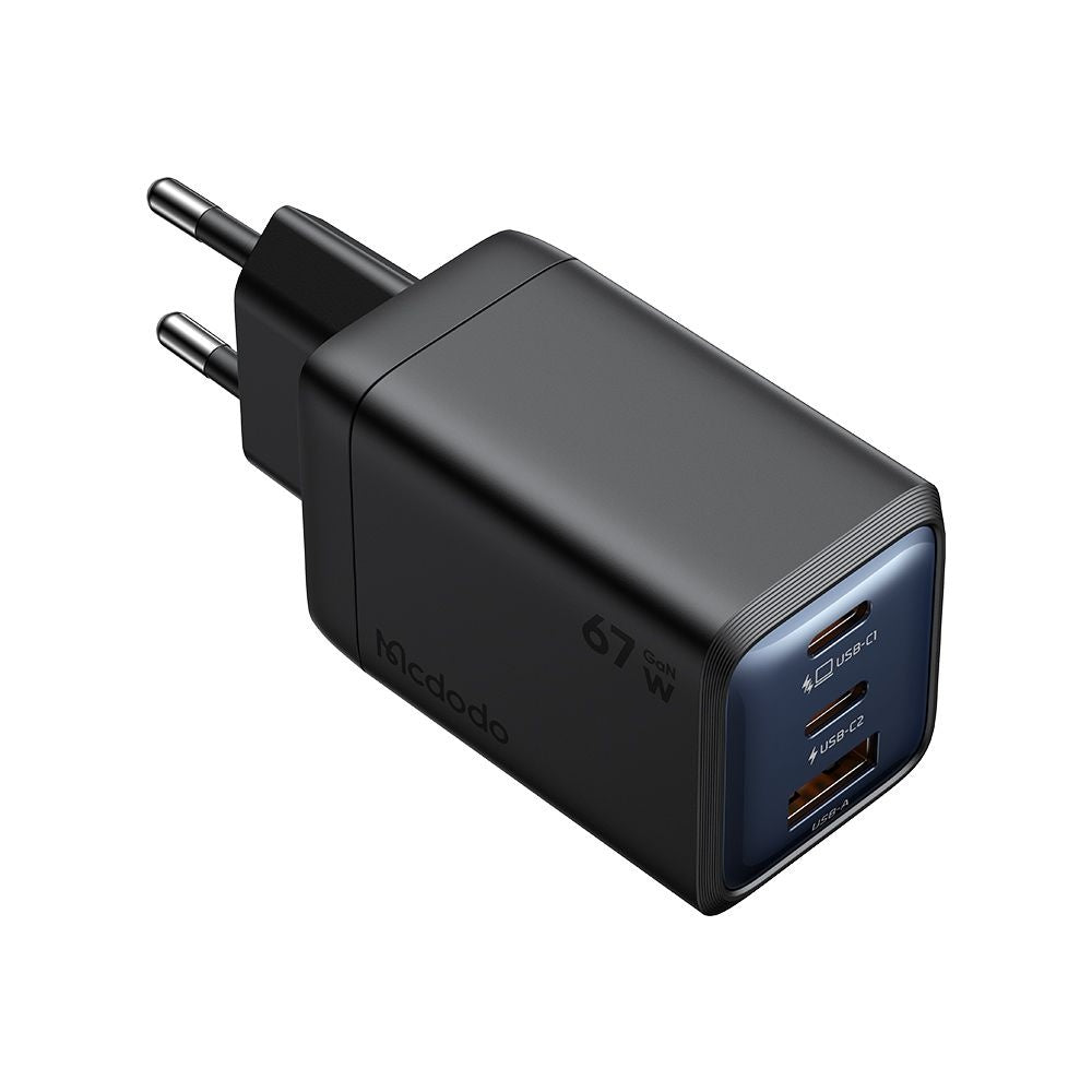 Caricabatterie Rete McDodo CH-0970 Gana Mini, 67W, 3A, 1 x USB-A - 2 x USB-C, Nero