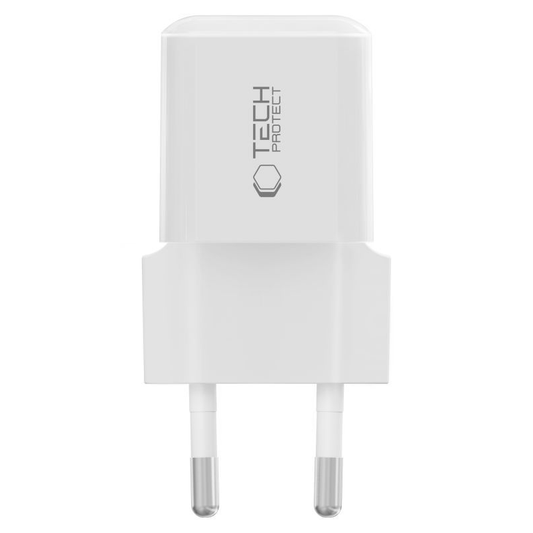 Caricatore da rete Tech-Protect NCM25, 25W, 3A, 1 x USB-C, Bianco