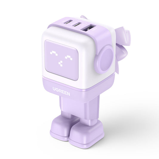 Caricabatterie da rete UGREEN CD361 Uno, 65W, 3.25A, 1 x USB-A - 2 x USB-C, Viola