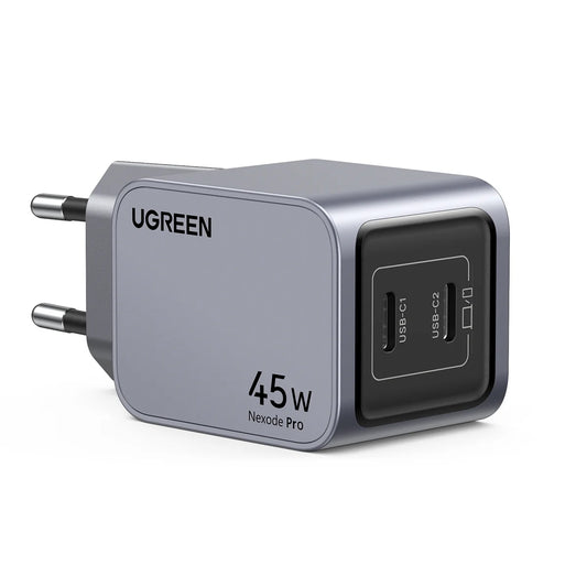 Caricabatterie di rete UGREEN X707 Nexode Pro, 45W, 3A, 2 x USB-C, Grigio