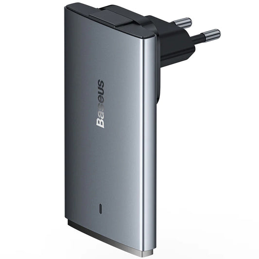 Baseus GaN5 Pro Ultra Slim, 65W, 3,25A, 1 x USB-C, 1 x USB-C, grigio CCGP150113