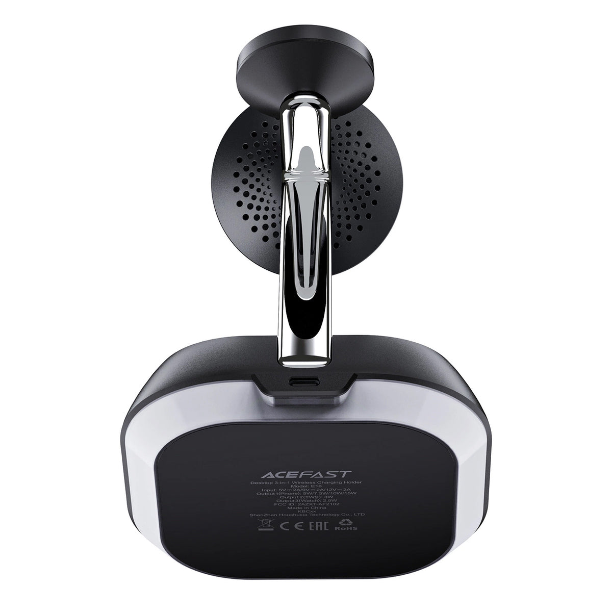 Caricabatterie Wireless Retea Acefast E16 3in1, 15W, 1.67A, Nero