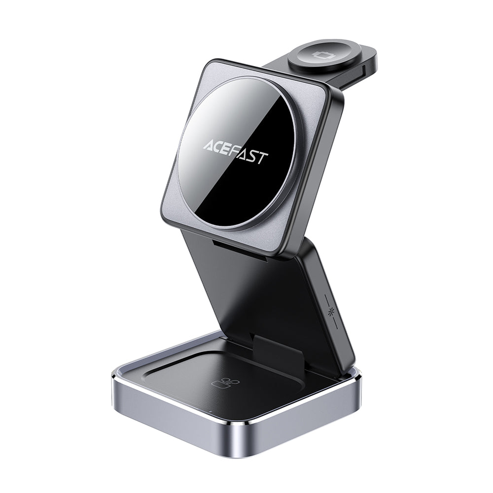 Caricabatterie Wireless Retea Acefast E21 3in1, 23W, 1.67A, Grigio