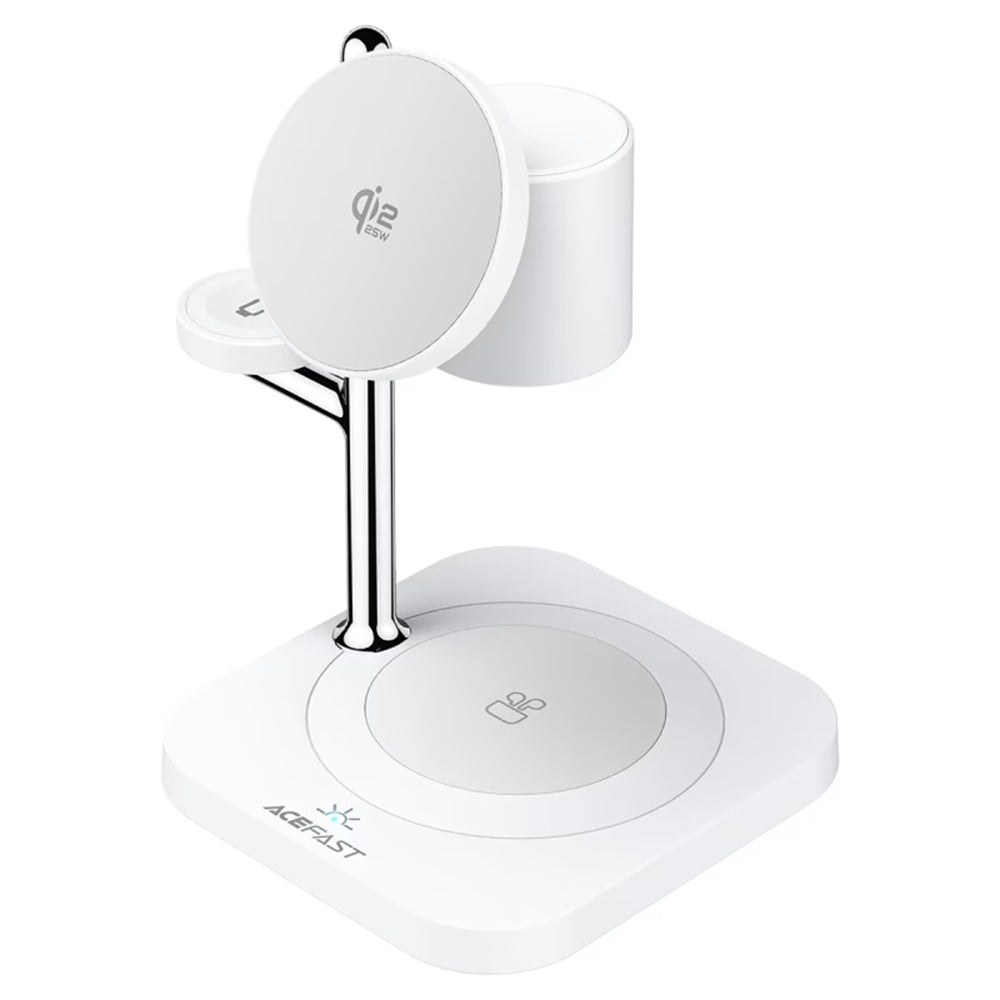 Caricabatterie Wireless Retea Acefast E39 3in1, 32.5W, Bianco