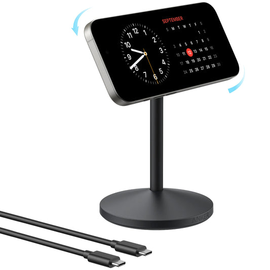 Caricabatterie Wireless Anker MagGo Stand, 15W, 1.67A, Nero A25X1H11