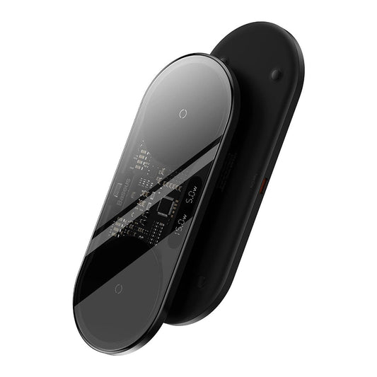 Caricabatterie Rete Wireless Baseus Digital Led Display, 20W, 1.1A, Nero WXSX010101