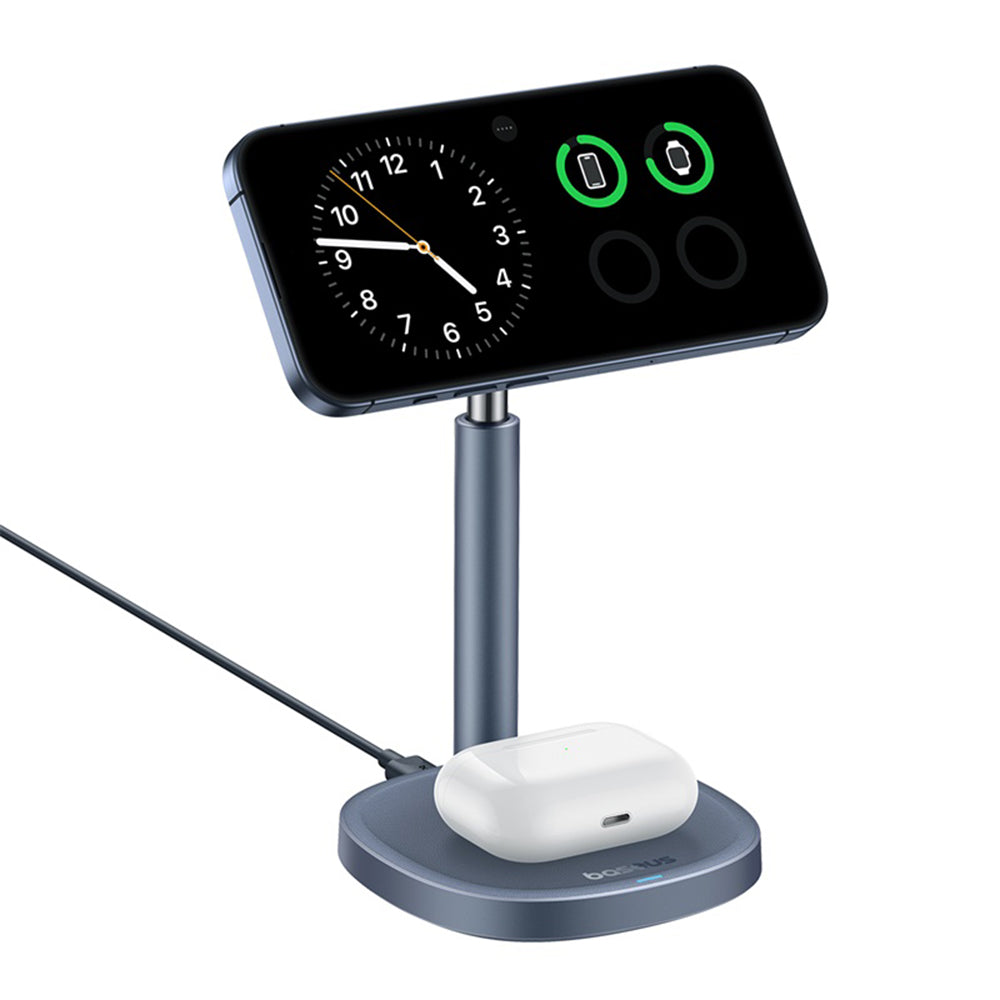 Caricabatterie Rete Wireless Baseus Orbit 2 Pro 2in1, 20W, 1.67A, Grigio P10273500813-00