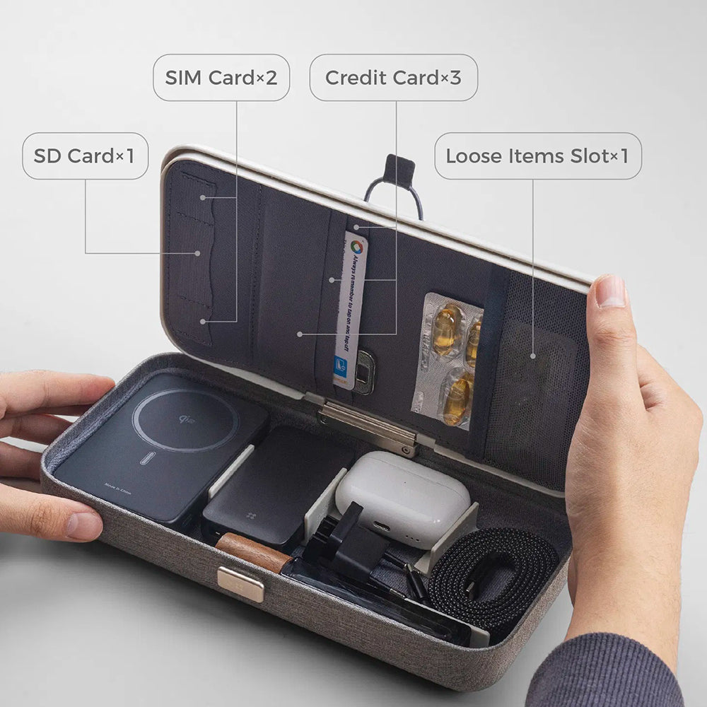 Caricabatterie Wireless Retea Edizard PowerCube 3in1, 65W, 3.25A, 1 x USB-C, Grigio