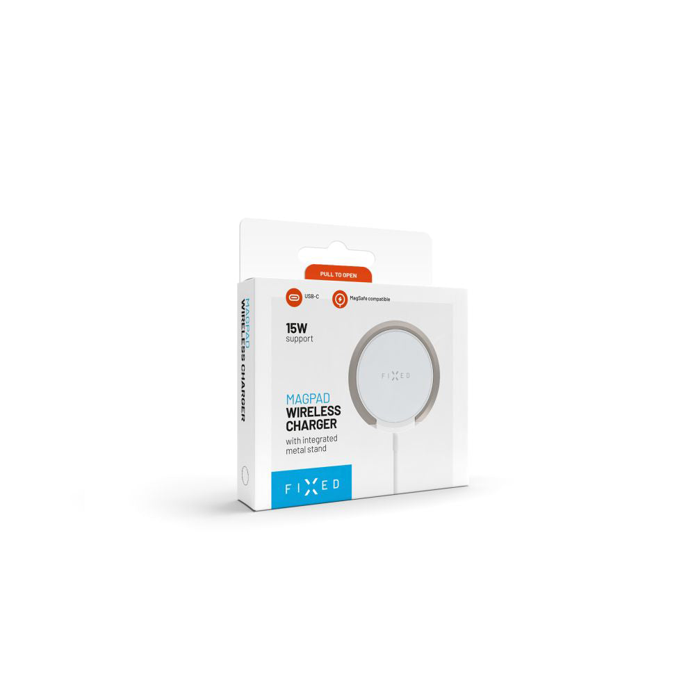 Caricabatterie Wireless Retea Fixed Ring, 15W, 1.67A, Bianco