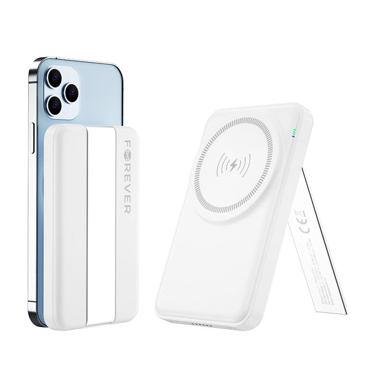 Caricabatterie Wireless Forever MACS-100 5in1, 20W, 3A, 1 x USB-A, Bianco