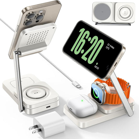 Caricatore Wireless da Rete Lisen 3in1, 15W, 1.67A, Bianco YL0223110006