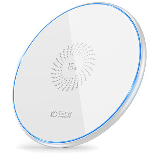 Caricabatterie di rete wireless Tech-Protect QI15W-C1, 15W, 1,67A, bianco THP1414