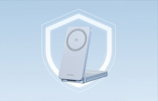 Caricabatterie Wireless UGREEN MagFlow 2in1, 25W, Blu