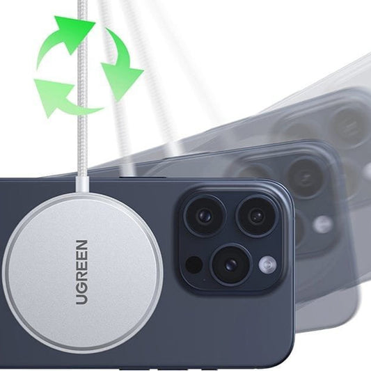 Caricabatterie Wireless UGREEN W703, 15W, 1.67A, Bianco