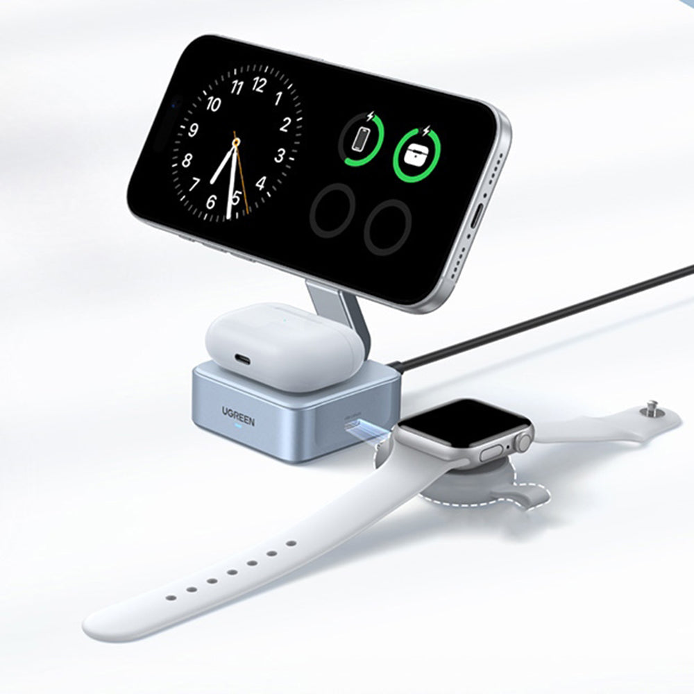 Caricabatterie Wireless UGREEN W752 2in1, 35W, 3A, 1 x USB-C, Blu