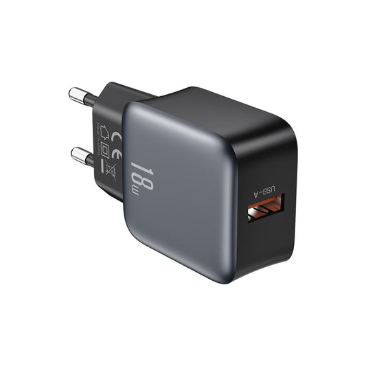 Caricabatterie Rete XO Design L152, 18W, 3A, 1 x USB-A, Nero