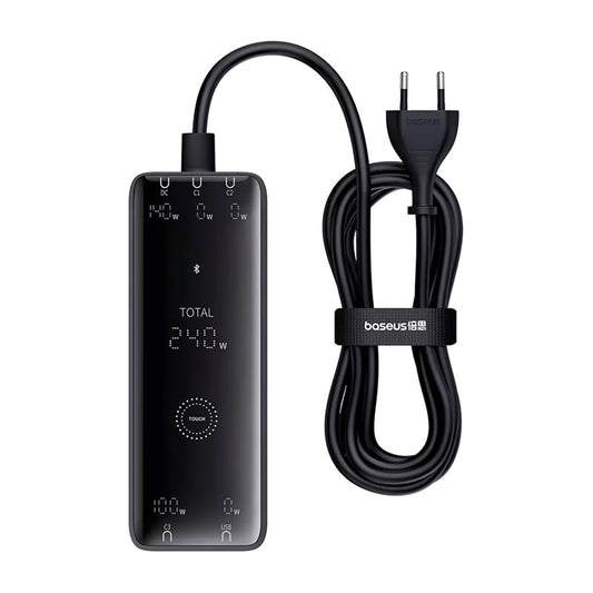 Caricabatterie Stazione Baseus 5in1, 240W, 5A, 1 x USB-A - 3 x USB-C - 1 x DC, Nero P10163901113-00