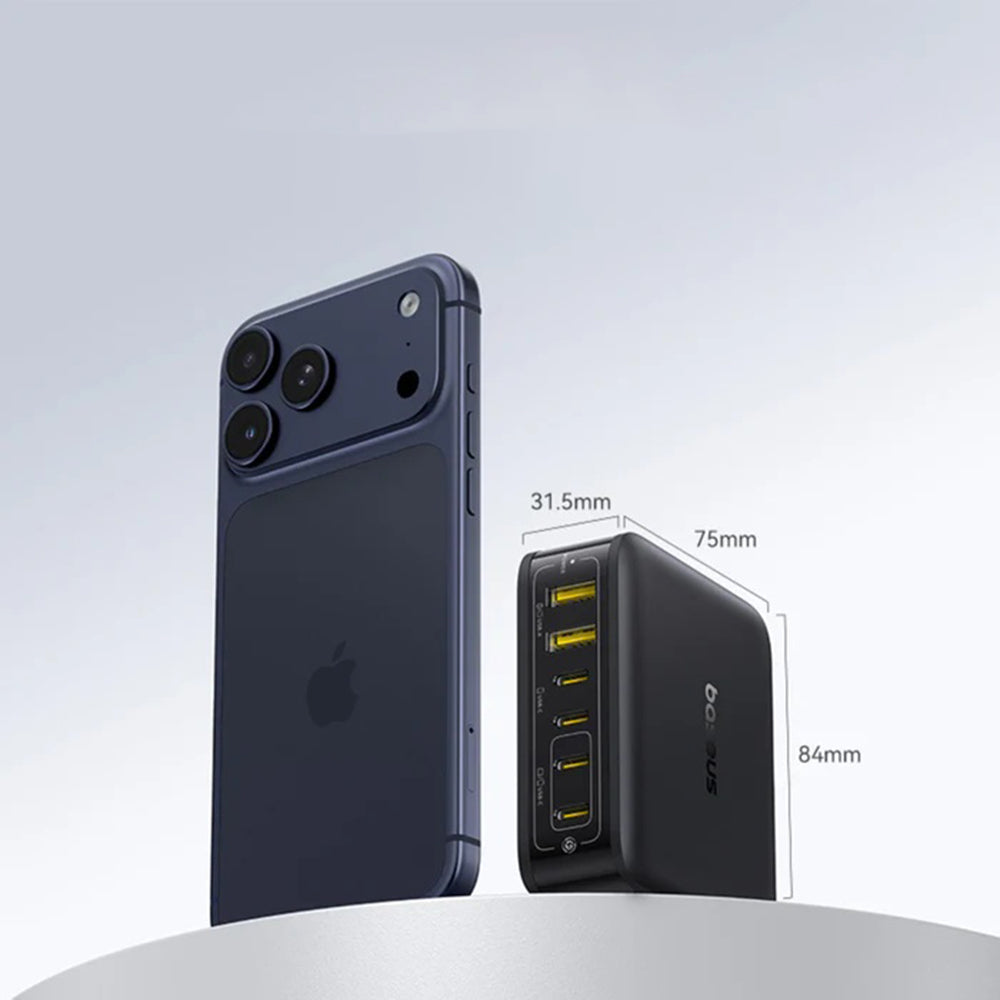 Caricabatterie Stazione Baseus EnerFill FH21, 120W, 3.25A, 2 x USB-A - 4 x USB-C, Nero E0120T00