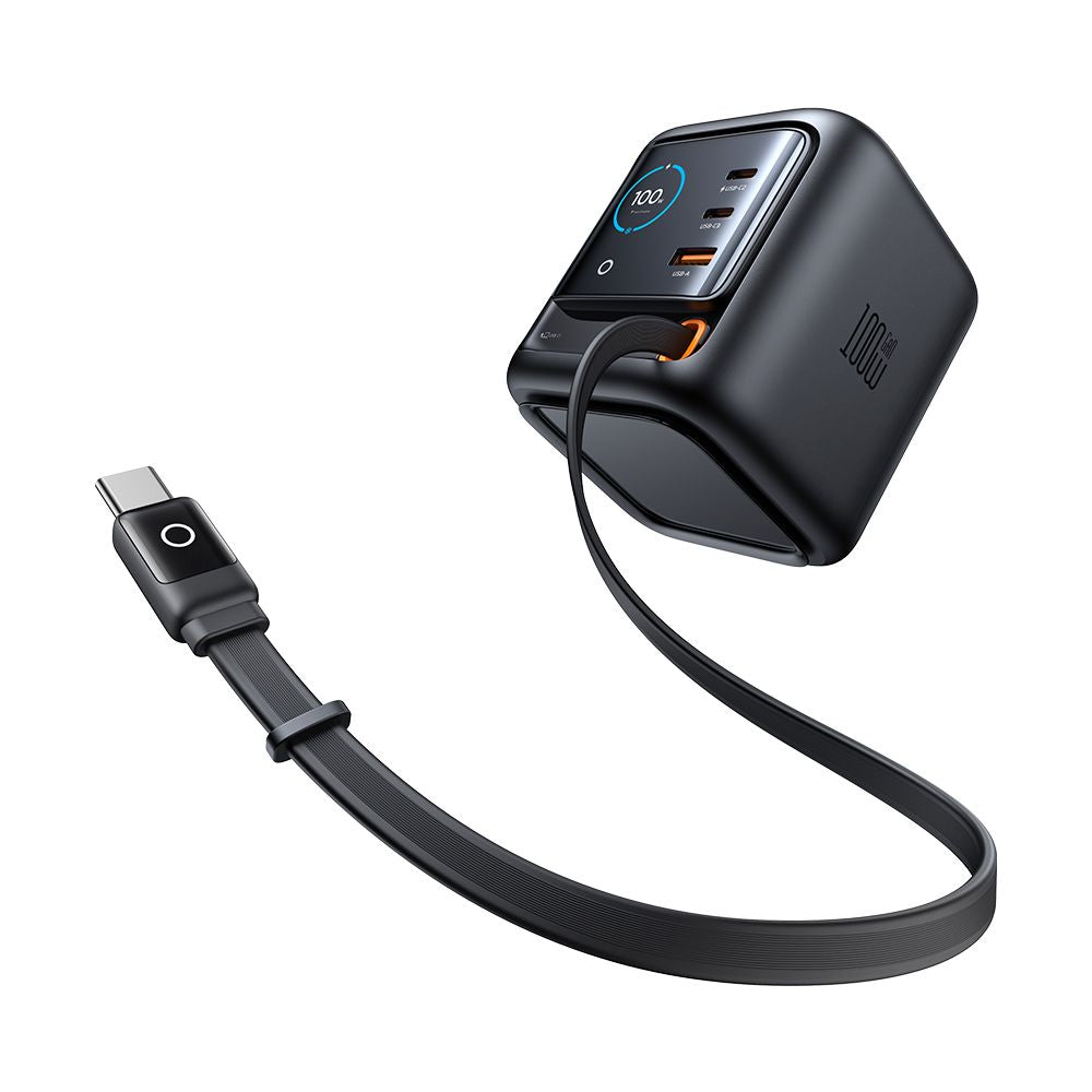 Caricatore Stazione Con Cavo USB-C Mcdodo FreeGo CH-1391 Display, 100W, 5A, 1 x USB-A - 2 x USB-C, Nero