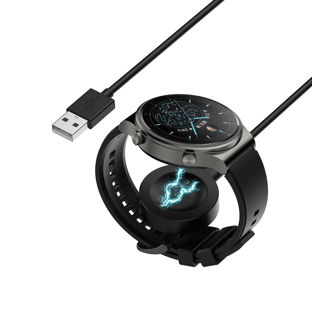 Caricabatterie Wireless Techsuit THC1 per Honor Watch / Huawei Watch Series, USB-A, Nero