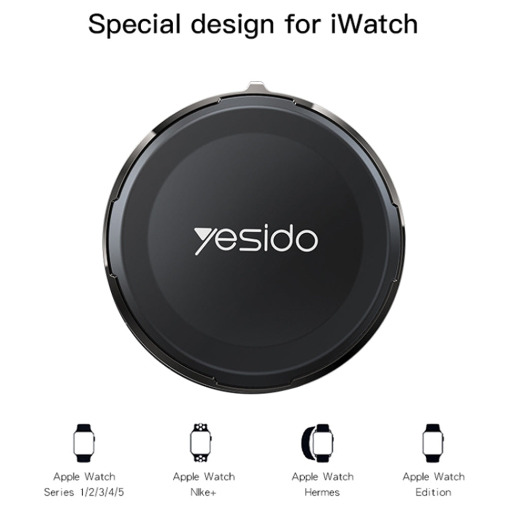 Caricabatterie Wireless Yesido DS18 per Apple Watch Series, Nero