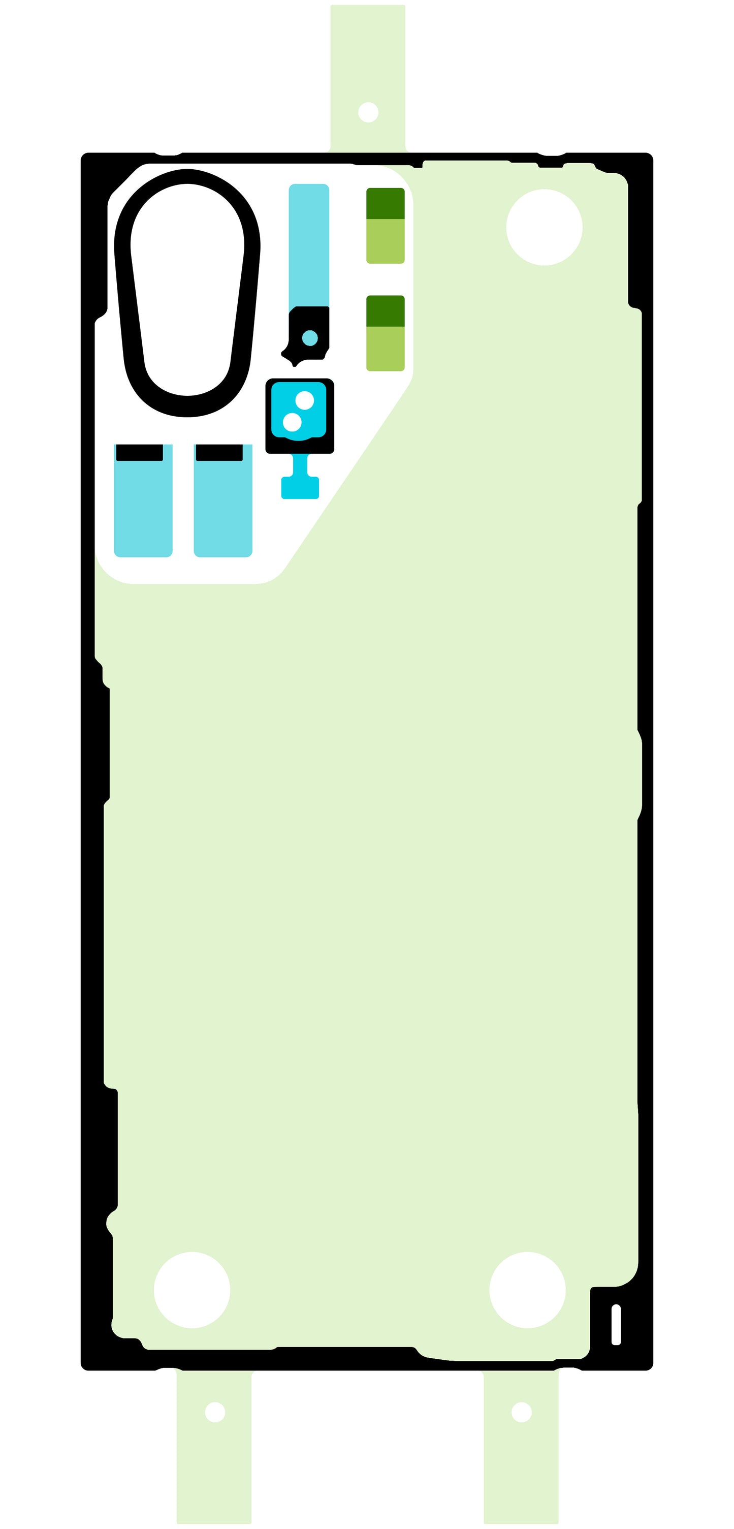 Battery Cover Adhesive Kit for Samsung Galaxy S22 Ultra 5G S908, Service Pack GH82-27490A