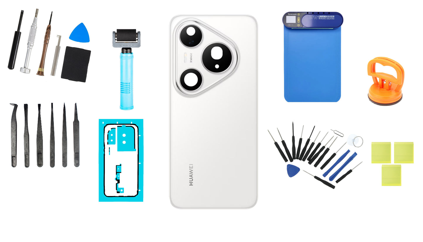 Kit Cover Batteria Huawei Pura 80 Pro Glazed White Service Pack e Strumenti di Assistenza Dedicati
