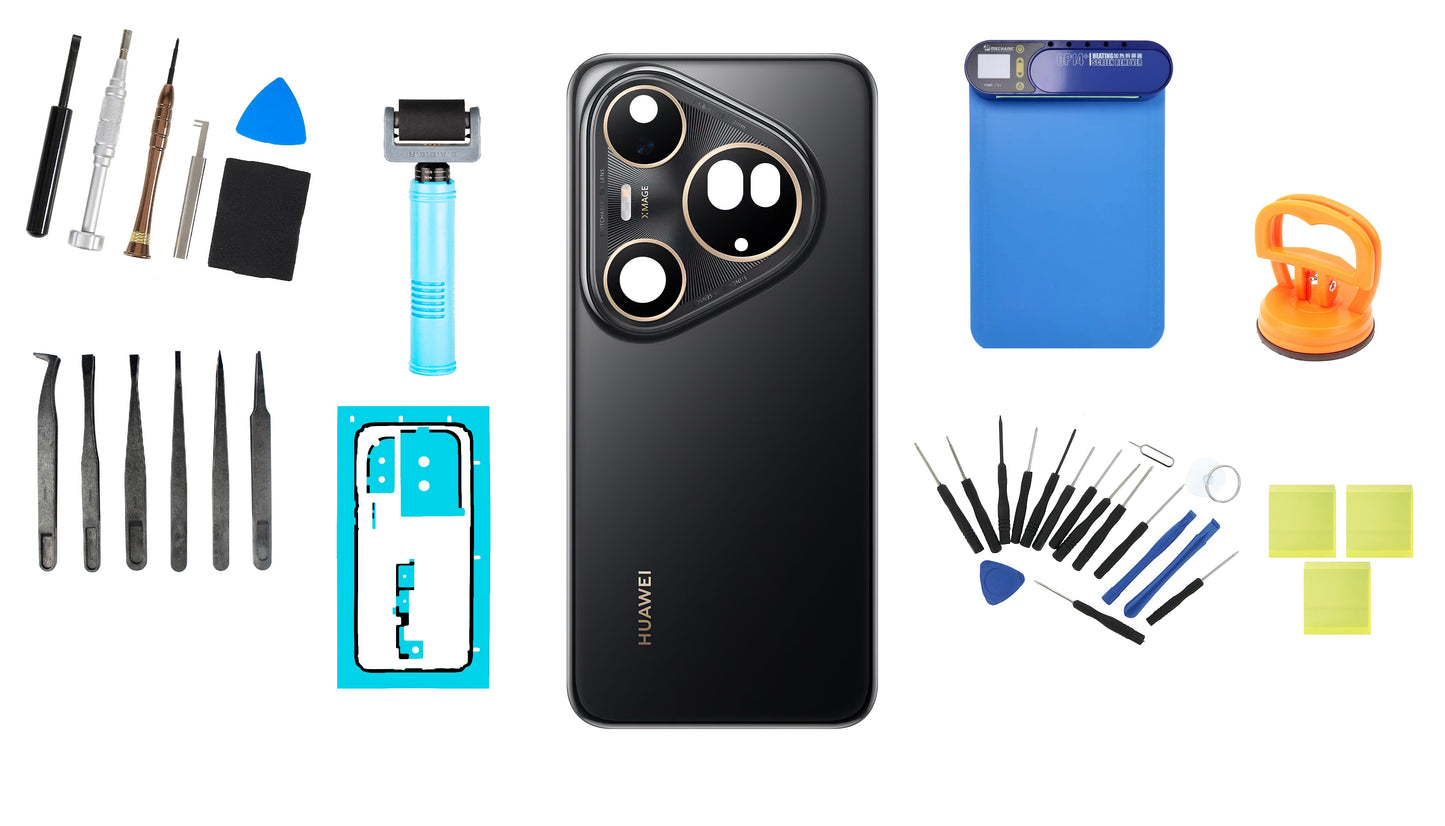 Kit Cover Batteria Huawei Pura 80 Ultra Golden Black Service Pack e Strumenti di Assistenza Dedicati