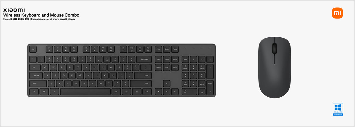 Kit tastiera mouse senza fili Xiaomi, nero BHR6100GL