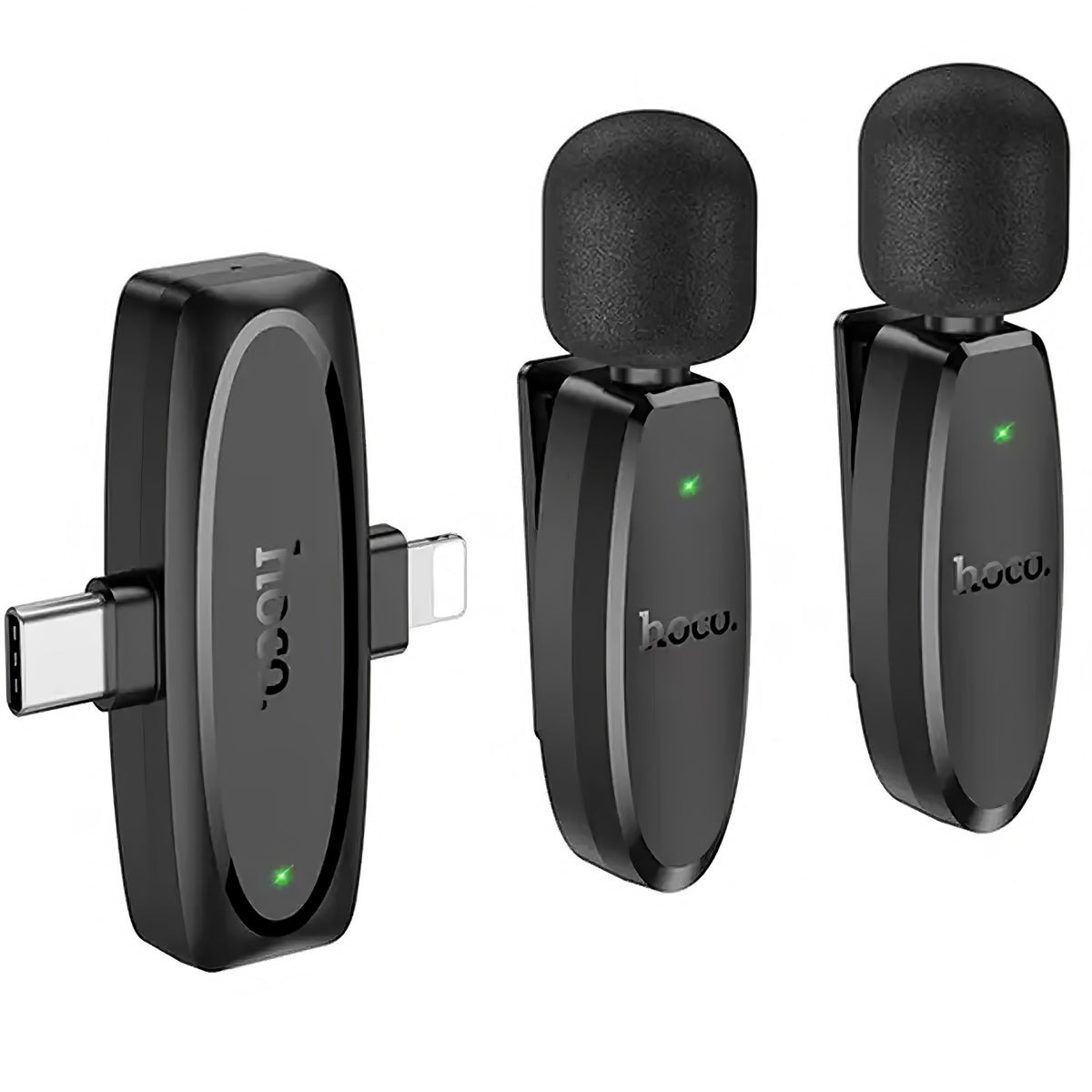 Lavaliera HOCO L15, USB-C / Lightning, Set 2 pezzi, Nera