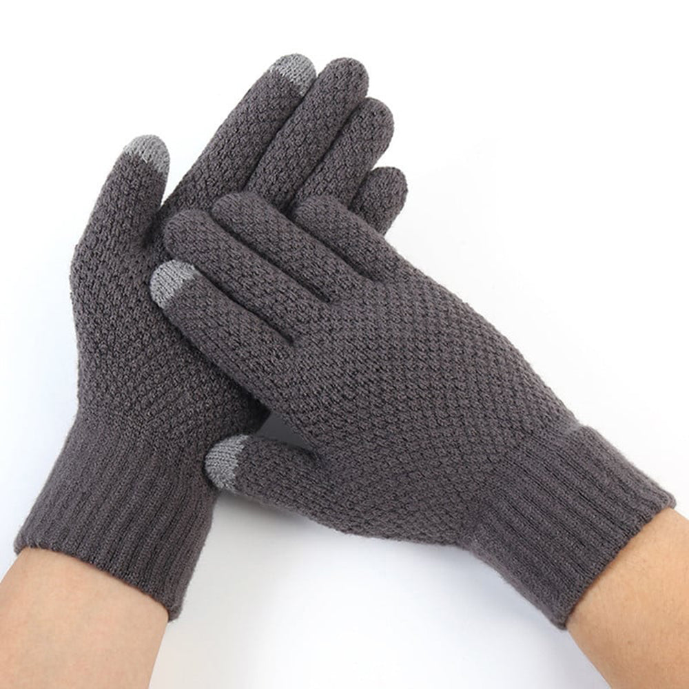 Guanti Invernali Touchscreen Uomo Techsuit ST0013, Taglia 22cm, Grigio