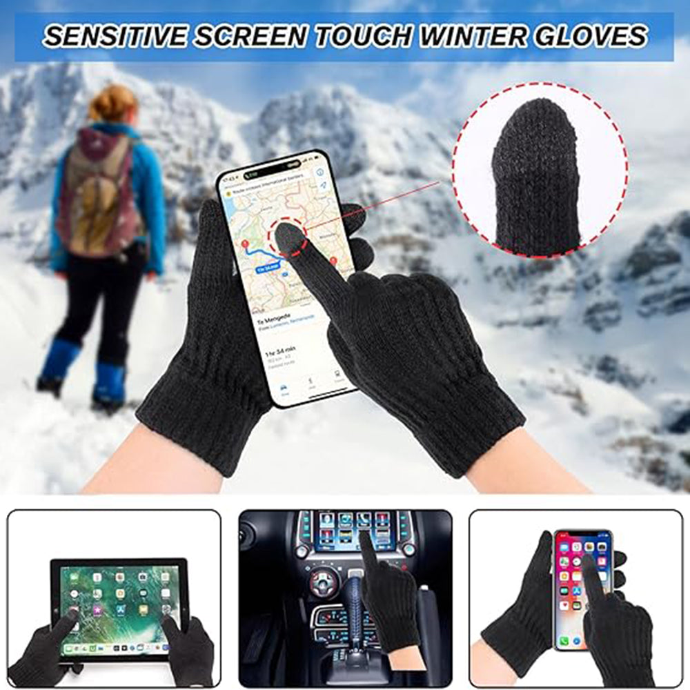 Guanti Invernali Tattici Donna Techsuit ST0015, Taglia 17cm, Neri