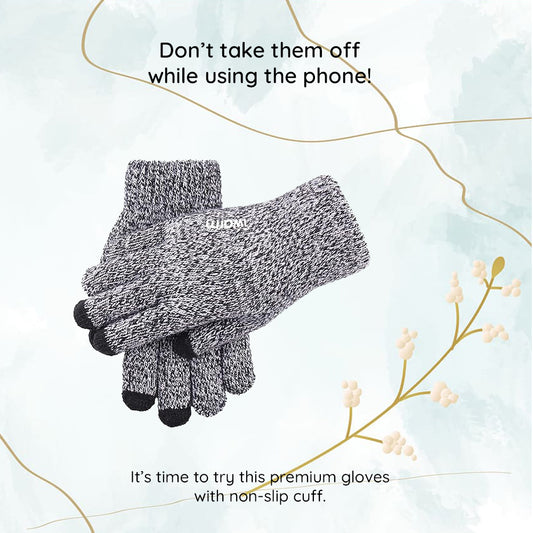 Guanti Invernali Touch Iwarm ST0018, Taglia 23cm, Neri